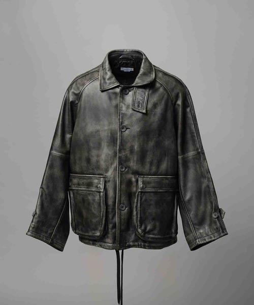 UNISEX》Sheep Leather Front Button Single Blouson/シープレザー