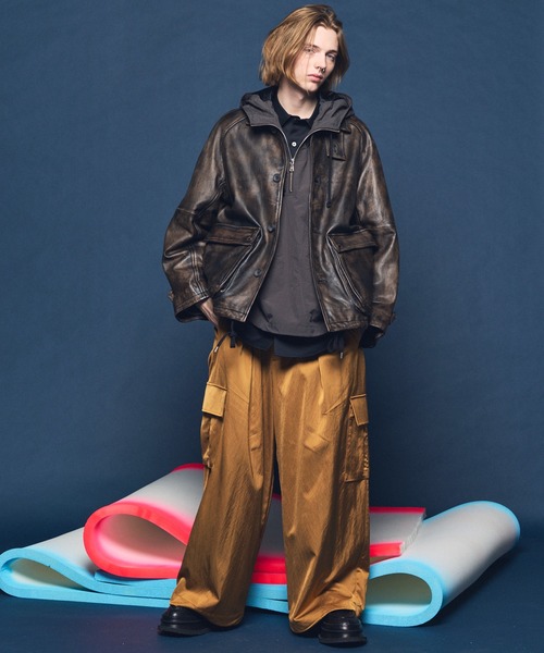 MAISON SPECIAL(メゾンスペシャル)の「《UNISEX》Sheep Leather Front Button Single Blouson/シープレザーフロントボタンシングルブルゾン【MAISON SPECIAL/メゾンスペシャル】(ブルゾン・メンズ・ブラック/ダークブラック/ブラウン・0/1/2)」の17枚目の写真