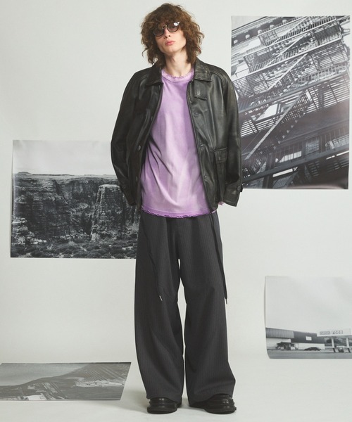 MAISON SPECIAL(メゾンスペシャル)の「《UNISEX》Sheep Leather Front Button Single Blouson/シープレザーフロントボタンシングルブルゾン【MAISON SPECIAL/メゾンスペシャル】(ブルゾン・メンズ・ブラック/ダークブラック/ブラウン・0/1/2)」の22枚目の写真
