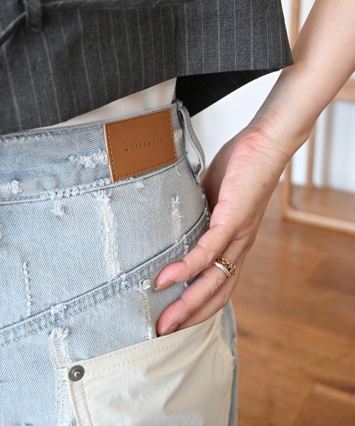 WILLFULLY(ウィルフリー)の「placement design cut denim SK(デニムスカート・レディース・ライトブルー/インディゴブルー・S/M)」の20枚目の写真