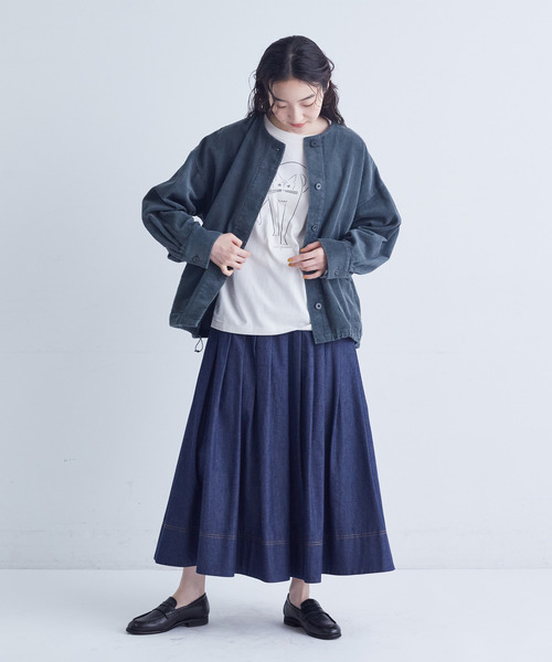 conges payes ADIEU TRISTESSE（コンジェ ペイエ アデュートリステス）の「ichiro yamaguchi.ロングＴシャツ（Tシャツ/カットソー・レディース・ライトグレー/ブルーグレー・FREE）」の20枚目の写真