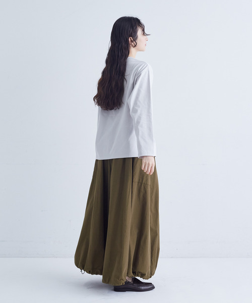 conges payes ADIEU TRISTESSE（コンジェ ペイエ アデュートリステス）の「ichiro yamaguchi.ロングＴシャツ（Tシャツ/カットソー・レディース・ライトグレー/ブルーグレー・FREE）」の15枚目の写真