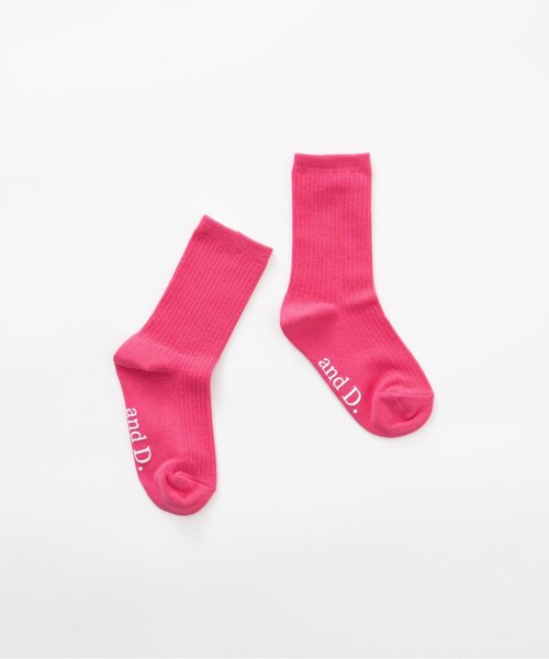 and D. petit main（アンドディープティマイン）の「【365D.】デイリーカラーソックス/靴下（ソックス/靴下・キッズ・ブルー/ダークグリーン/チェリーピンク/ブラック/エメラルド/オレンジ系/ピンク・L/S/M）」の6枚目の写真