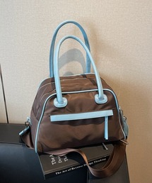パイピングダブルジップボストンバッグ