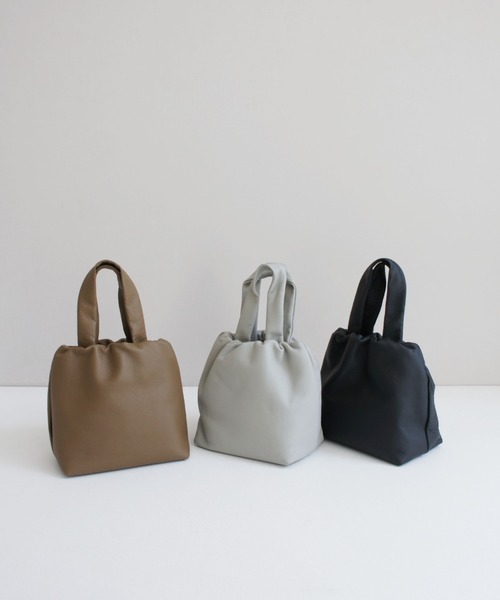 TIDEWAY（タイドウェイ）の「PUF ELASTIC TOTE（トートバッグ・レディース・ブラック/グレー/モカ・FREE）」の4枚目の写真