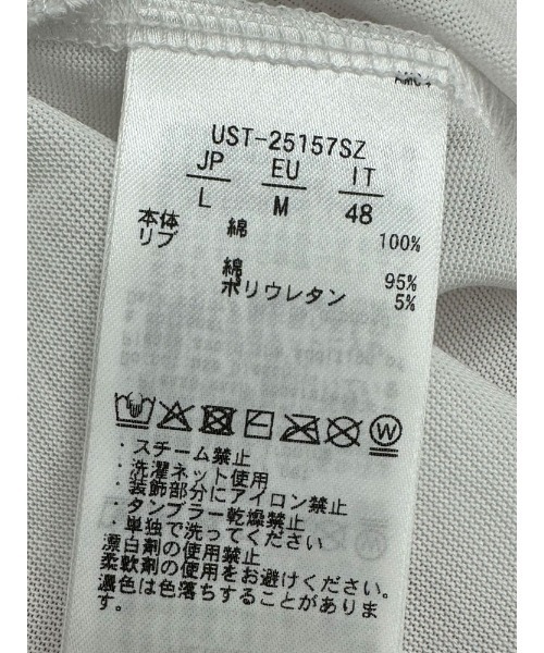 1PIU1UGUALE3 RELAX (ウノピゥウノウグァーレトレ リラックス)の「1PIU1UGUALE3 RELAX (ウノ ピュ ウノ ウグァーレ トレ リラックス) ラバー&ラインストーンロゴ クルーネック 長袖 Tシャツ(Tシャツ/カットソー・メンズ・ホワイト/ブラック・S/M/L/2XL/XL)」の17枚目の写真