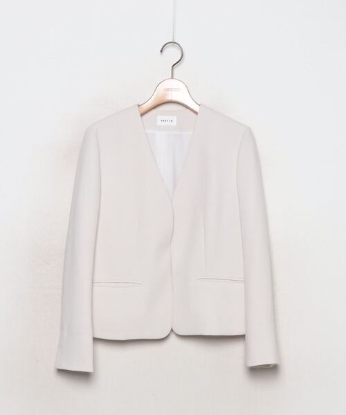 FRAY I.D ノーカラージャケット ホワイト FRAY I.D フレイアイディー