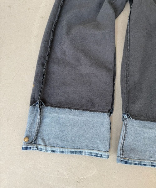 SANSeLF（サンセルフ）の「【SANSeLF】チェックデニム ワイドパンツ ストレートシルエット saw25a036（デニムパンツ・レディース・ブルー・FREE）」の21枚目の写真