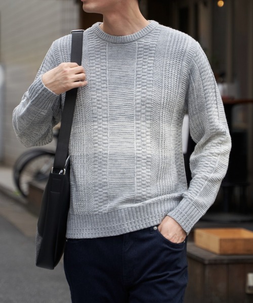 ikka(イッカ)の「メランジグラデーションニット(ニット/セーター・メンズ・ブラック/ネイビー/グレー・XL/L/M/S)」の2枚目の写真