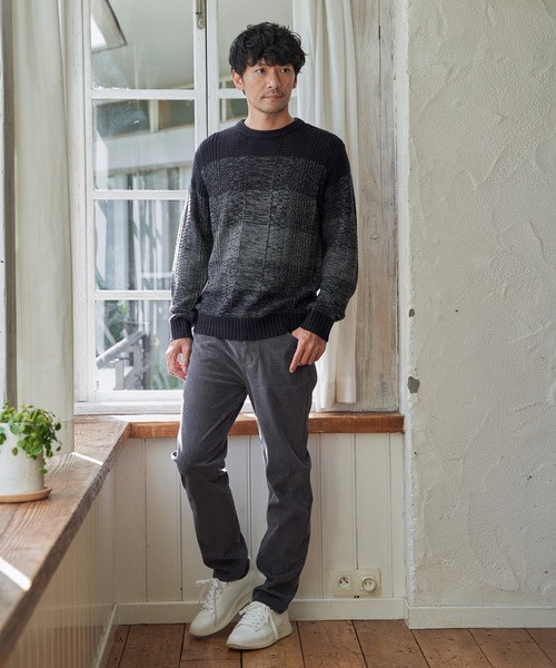 ikka(イッカ)の「メランジグラデーションニット(ニット/セーター・メンズ・ブラック/ネイビー/グレー・XL/L/M/S)」の7枚目の写真
