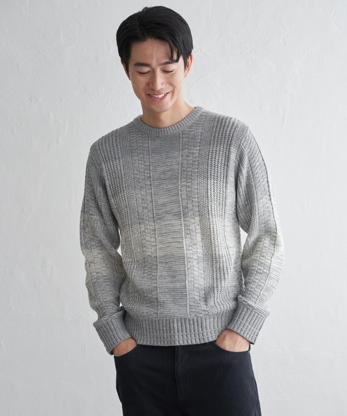 ikka(イッカ)の「メランジグラデーションニット(ニット/セーター・メンズ・ブラック/ネイビー/グレー・XL/L/M/S)」の22枚目の写真