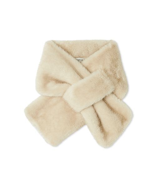 FRAY I.D(フレイアイディー)の「ファーティペット(ストール/ショール・レディース・ブラウン/アイボリー・F)」の2枚目の写真