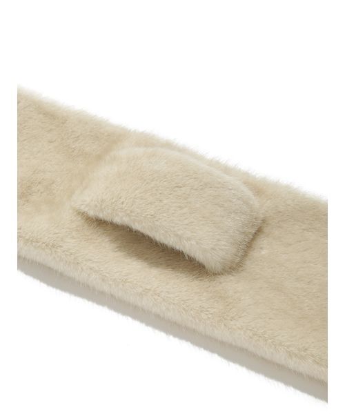 FRAY I.D(フレイアイディー)の「ファーティペット(ストール/ショール・レディース・ブラウン/アイボリー・F)」の6枚目の写真