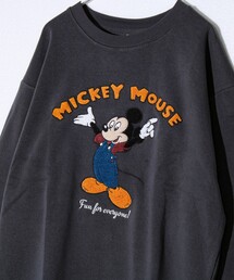 GLOSTER | 【ミッキー＆ベイマックス】UNISEX サガラ刺繍 裏起毛スウェット(スウェット)