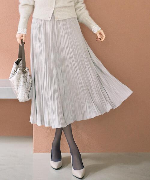 セール】【シワ知らず/ウエストゴム】スエード風プリーツスカート