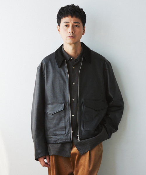 LA BOUCLE (ラブークル) LAMB LEATHER FLIGHT ジャケット（ライダース