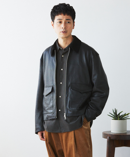 LA BOUCLE (ラブークル) LAMB LEATHER FLIGHT ジャケット（ライダース