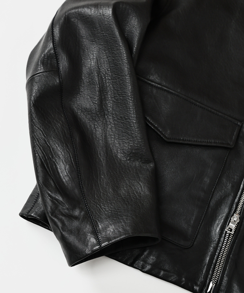 LA BOUCLE (ラブークル) LAMB LEATHER FLIGHT ジャケット（ライダース