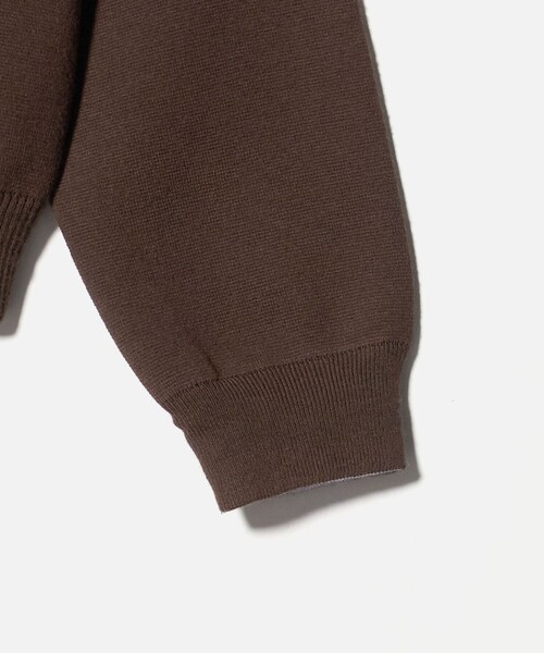 6(ROKU)＞コットンウール ミラノリブ クルーネック プルオーバーニット