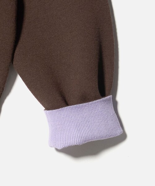 6（ロク）の「＜6(ROKU)＞コットンウール ミラノリブ クルーネック プルオーバーニット（ニット/セーター・レディース・コバルトブルー/ダークグレー/ダークブラウン・FREE）」の14枚目の写真