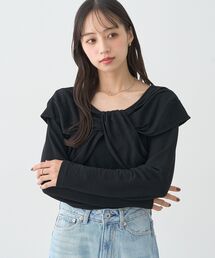 【2025AW】リボンライクドレーププルオーバー