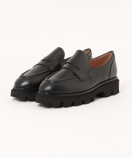 inter-chaussures（インターショシュール）の「【INTER-CHAUSSURES】ラウンドトウタンクソールローファー(I51634)（ローファー・レディース・ブラウン系その他/ブラック・37）」の4枚目の写真