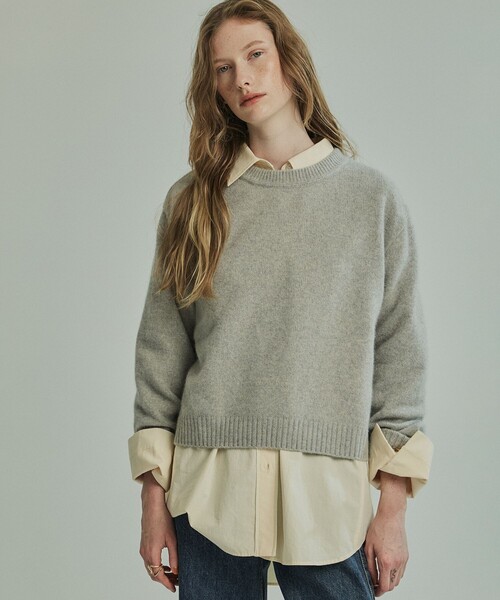 PUBLIC TOKYO(パブリックトウキョウ)の「FOXコンフォートクルーネックニット(ニット/セーター・レディース・ラベンダー/モカ/ライトグレー・FREE)」の2枚目の写真