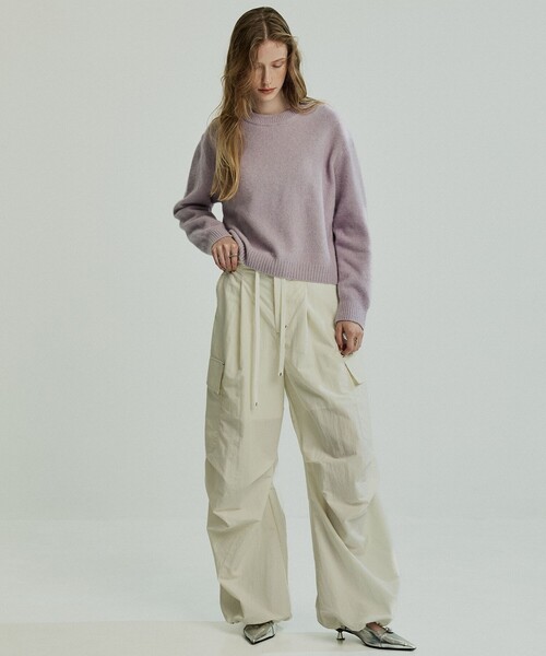 PUBLIC TOKYO(パブリックトウキョウ)の「FOXコンフォートクルーネックニット(ニット/セーター・レディース・ラベンダー/モカ/ライトグレー・FREE)」の22枚目の写真