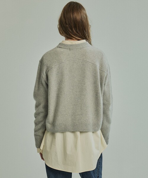 PUBLIC TOKYO(パブリックトウキョウ)の「FOXコンフォートクルーネックニット(ニット/セーター・レディース・ラベンダー/モカ/ライトグレー・FREE)」の16枚目の写真