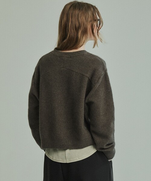 PUBLIC TOKYO(パブリックトウキョウ)の「FOXコンフォートクルーネックニット(ニット/セーター・レディース・ラベンダー/モカ/ライトグレー・FREE)」の20枚目の写真