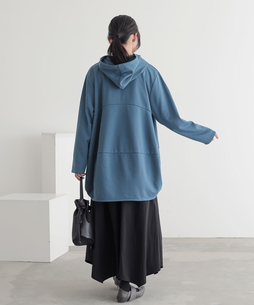 n'OrLABEL（ノアールレーベル）の「『ミニ裏毛コクーンパーカー』（パーカー・レディース・グレー/ブルー/ブラック・FREE）」の13枚目の写真