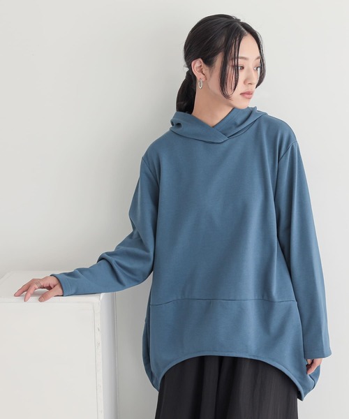 n'OrLABEL（ノアールレーベル）の「『ミニ裏毛コクーンパーカー』（パーカー・レディース・グレー/ブルー/ブラック・FREE）」の8枚目の写真