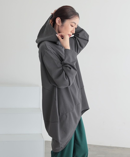 n'OrLABEL（ノアールレーベル）の「『ミニ裏毛コクーンパーカー』（パーカー・レディース・グレー/ブルー/ブラック・FREE）」の19枚目の写真