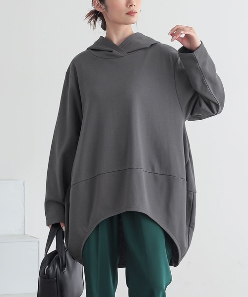 n'OrLABEL（ノアールレーベル）の「『ミニ裏毛コクーンパーカー』（パーカー・レディース・グレー/ブルー/ブラック・FREE）」の15枚目の写真