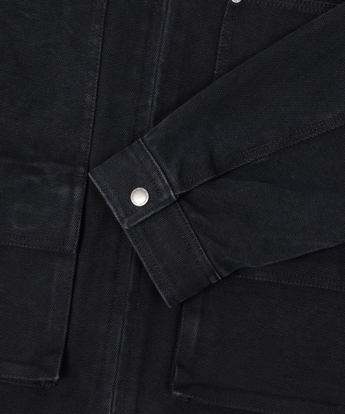 HUF(ハフ)の「STRETCH LOGO CANVAS WORK JACKET(ブルゾン・メンズ・ワインレッド/チャコールグレー・S/M/L/XL)」の12枚目の写真