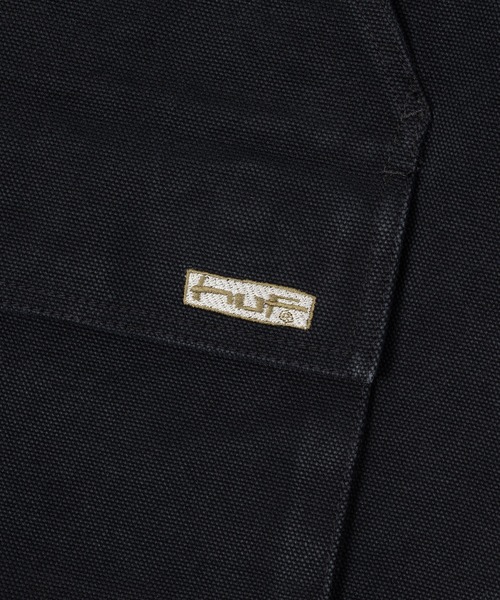 HUF(ハフ)の「STRETCH LOGO CANVAS WORK JACKET(ブルゾン・メンズ・ワインレッド/チャコールグレー・S/M/L/XL)」の13枚目の写真