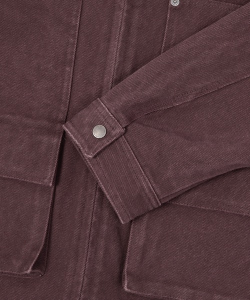 HUF(ハフ)の「STRETCH LOGO CANVAS WORK JACKET(ブルゾン・メンズ・ワインレッド/チャコールグレー・S/M/L/XL)」の15枚目の写真