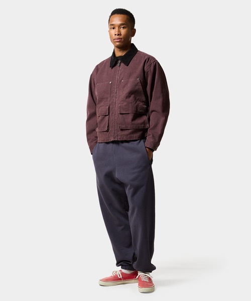 HUF(ハフ)の「STRETCH LOGO CANVAS WORK JACKET(ブルゾン・メンズ・ワインレッド/チャコールグレー・S/M/L/XL)」の8枚目の写真