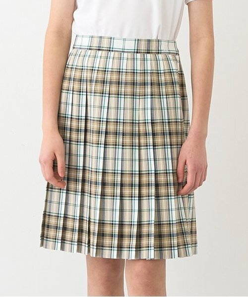 卒服】【家庭洗濯可】24本チェックプリーツスカート（スーツスカート