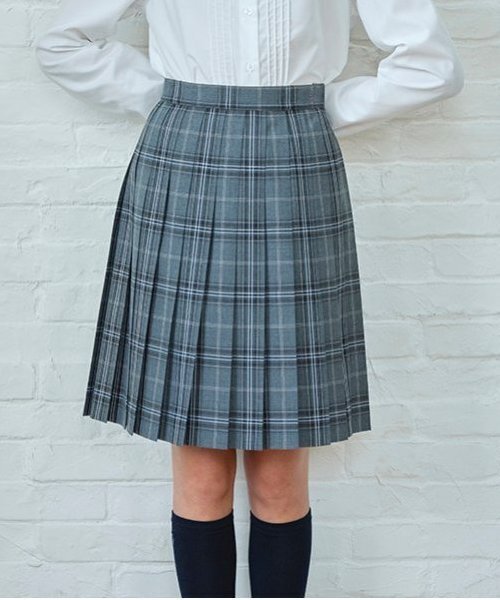 卒服】【家庭洗濯可】24本チェックプリーツスカート（スーツ