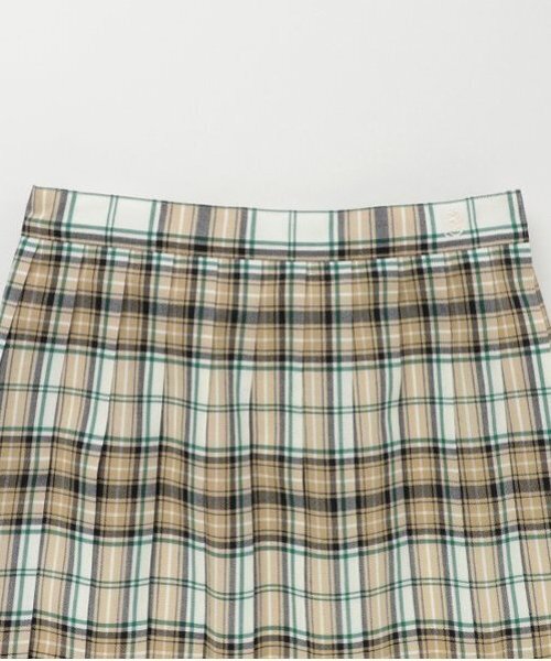 卒服】【家庭洗濯可】24本チェックプリーツスカート（スーツスカート