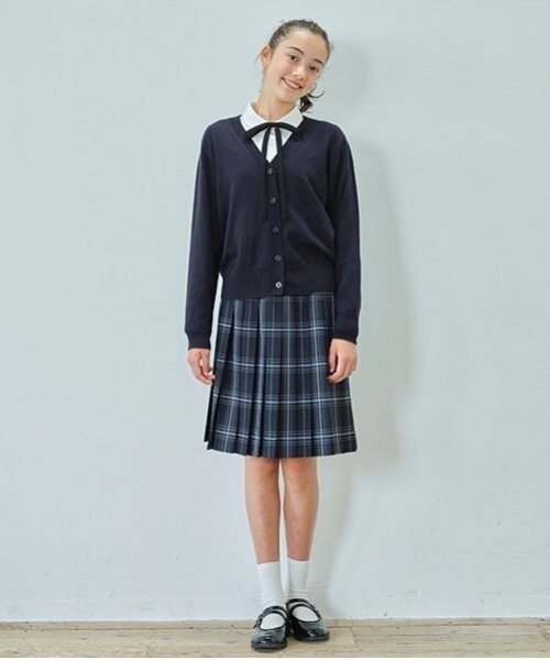 卒服】【家庭洗濯可】24本チェックプリーツスカート（スーツスカート