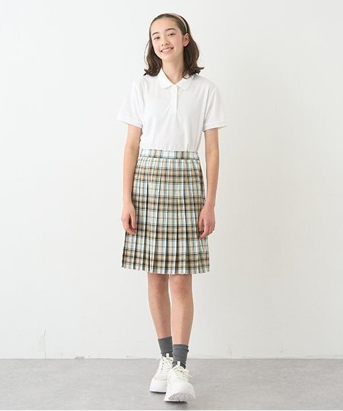 【専用】ポンポネット ジュニア フォーマル スーツ　チェック スカート 160 卒服】【家庭洗濯可】24本チェックプリーツスカート（スーツ