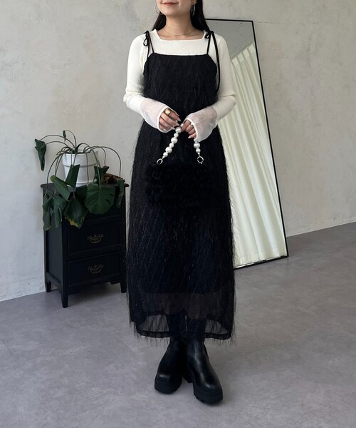 セール】ラメフリンジキャミワンピース（ワンピース）｜prose verse