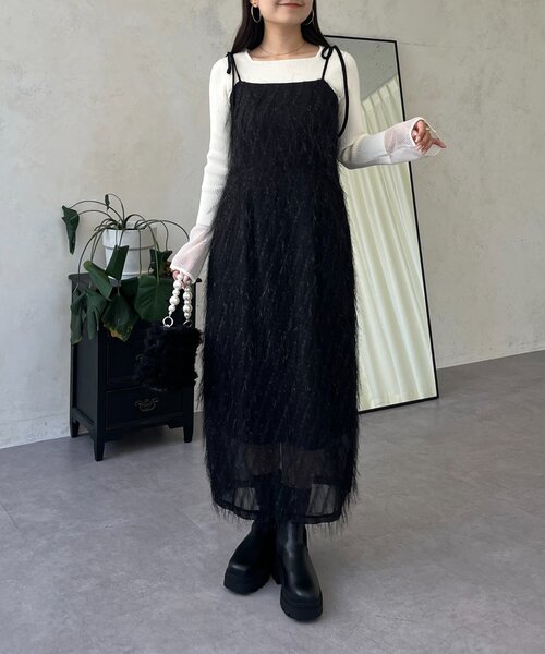 セール】ラメフリンジキャミワンピース（ワンピース）｜prose verse