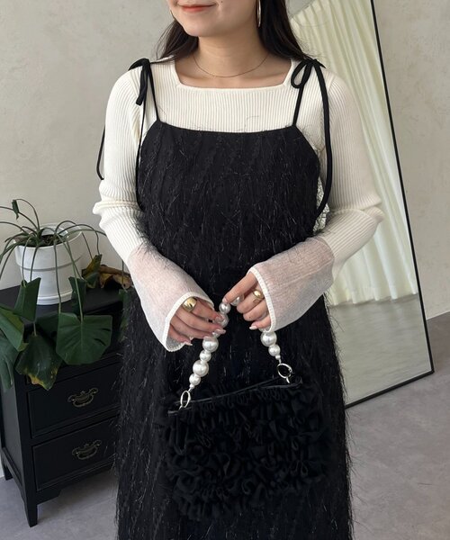 セール】ラメフリンジキャミワンピース（ワンピース）｜prose verse