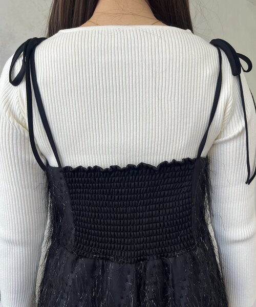 prose verse(プロズヴェール)の「ラメフリンジキャミワンピース(ワンピース・レディース・ブラック・LARGE/MEDIUM/PL/PM)」の20枚目の写真