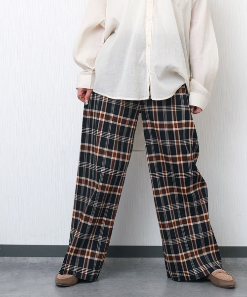 libelle more（リベル モア）の「セルフカット裏起毛BOXプリーツパンツ（その他パンツ・レディース・ブラック/ブラウン/ネイビー・M/L）」の20枚目の写真