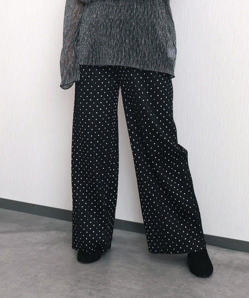 libelle more（リベル モア）の「セルフカット裏起毛BOXプリーツパンツ（その他パンツ・レディース・ブラック/ブラウン/ネイビー・M/L）」の5枚目の写真