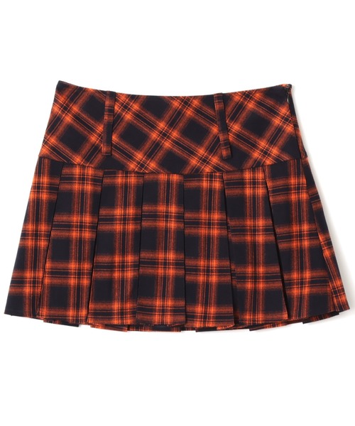 atmos pink（アトモスピンク）の「atmos pink Plaid Mini Skirt / アトモス ピンク プレイド ミニスカート（スカート・レディース・オレンジ/グリーン/ブラック・S/M）」の3枚目の写真